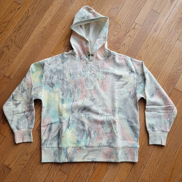 Rails Maren Hoodie Ivory Pastel Marble Women's Size M Sweatshirt - Picture 2 of 12